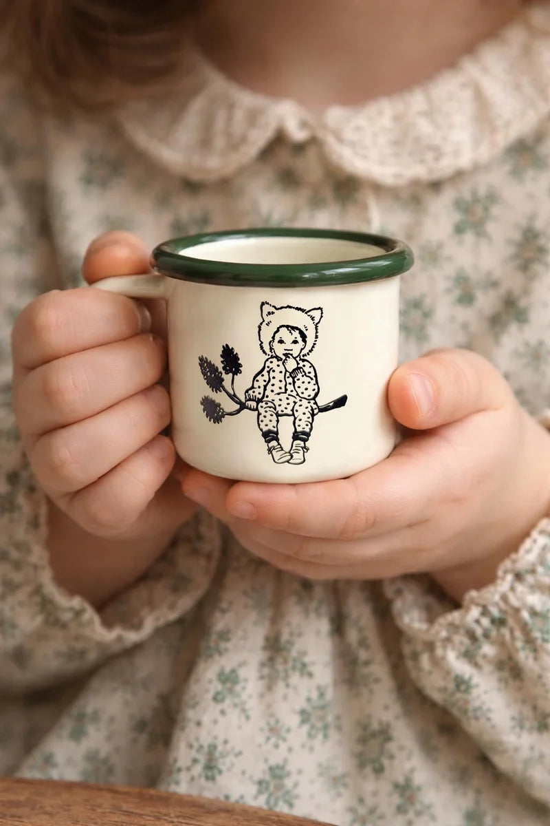 Mandy Sutcliffe - 'Wolf Pixie' Mini Enamel Mug