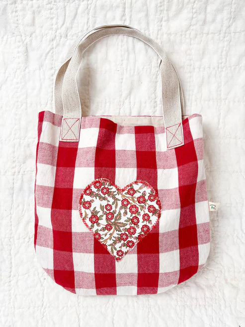 Gingham Heart Bag