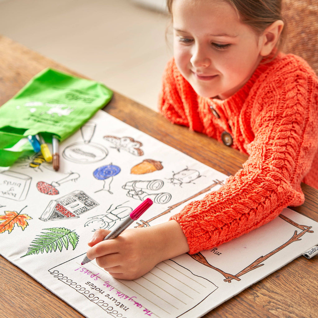 Woodland Placemat to Go - Colour-In Craft Kit