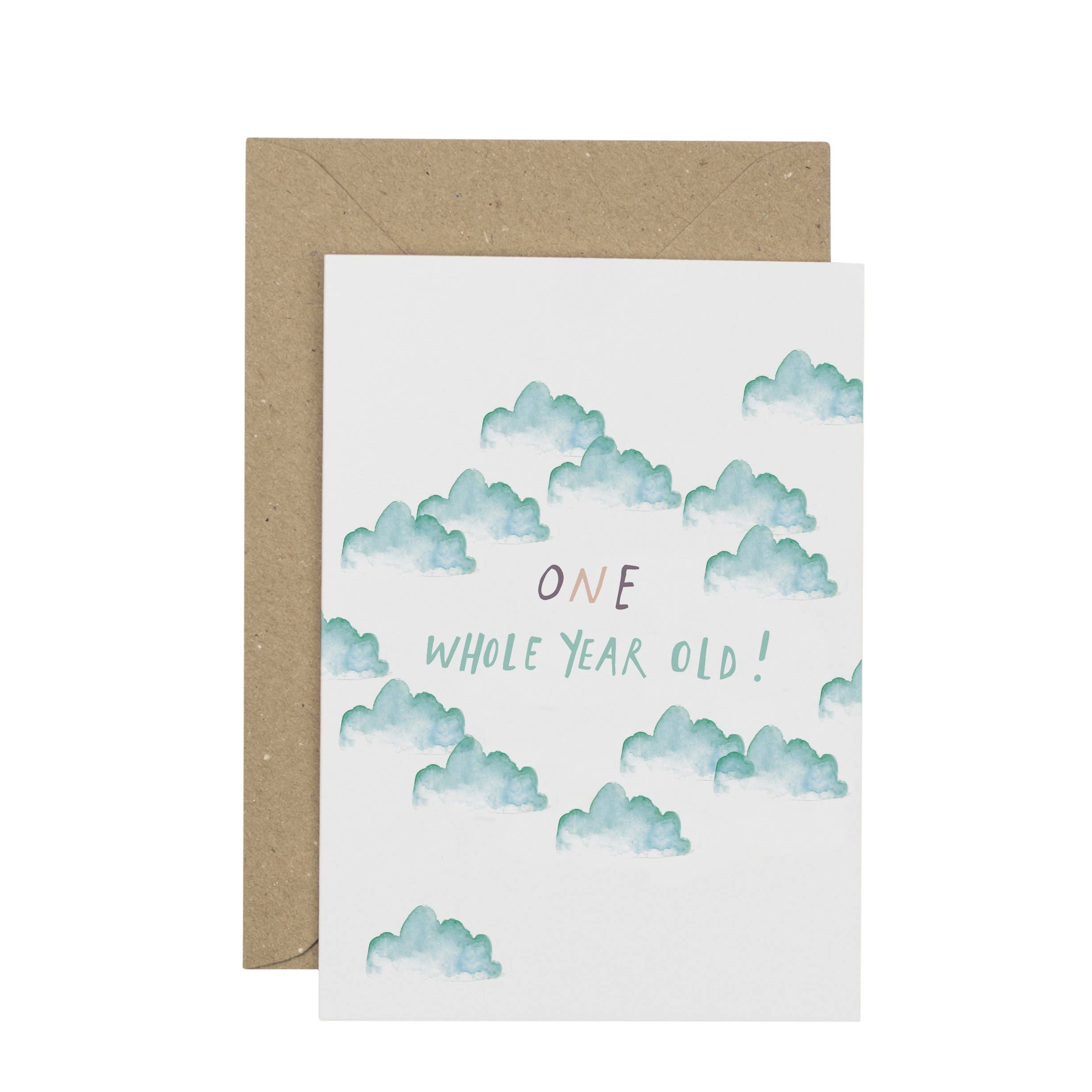 Cloud First Birthday Card