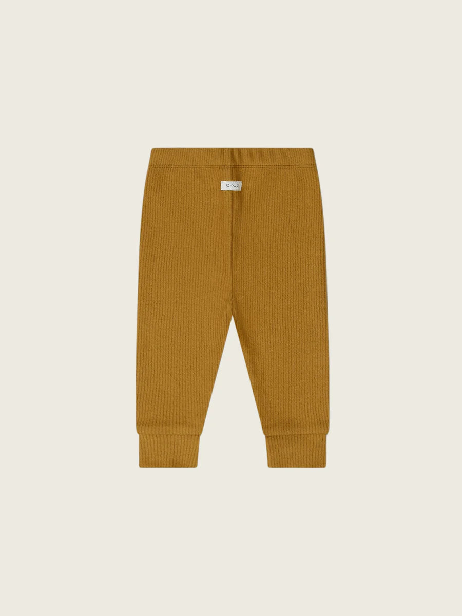 Organic Zoo - Organic Cotton Brown Ribbed Leggings