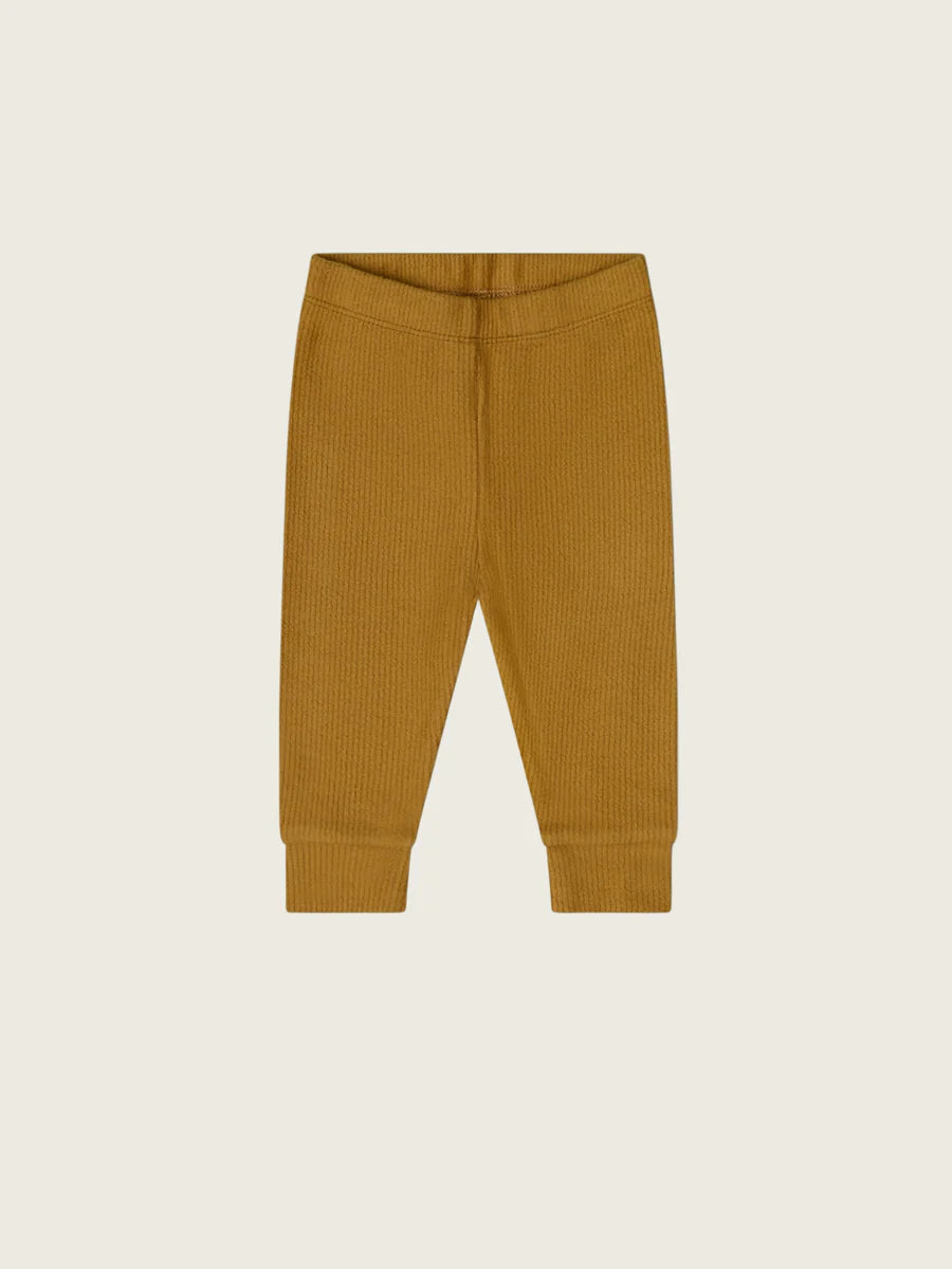 Organic Zoo - Organic Cotton Brown Ribbed Leggings