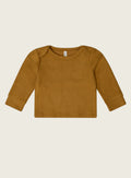 Organic Zoo - Organic Cotton Brown Ribbed Long Sleeve Top