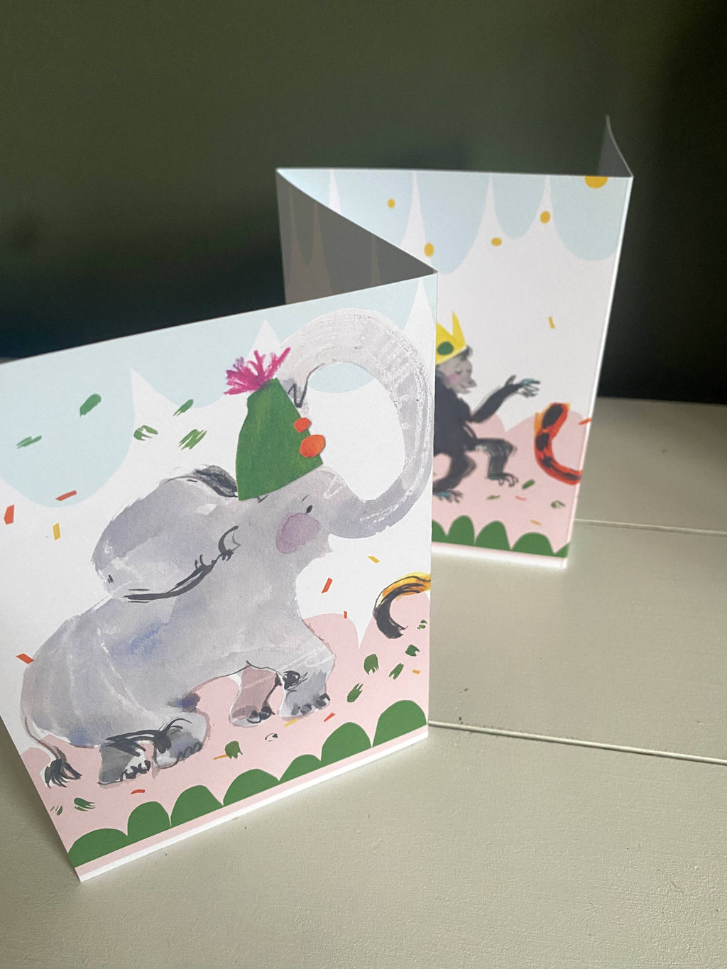 'Party Animals' Concertina Greetings Card