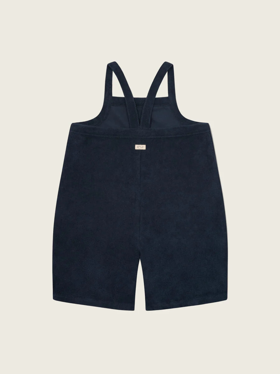 Organic Cotton Navy Cropped Dungarees