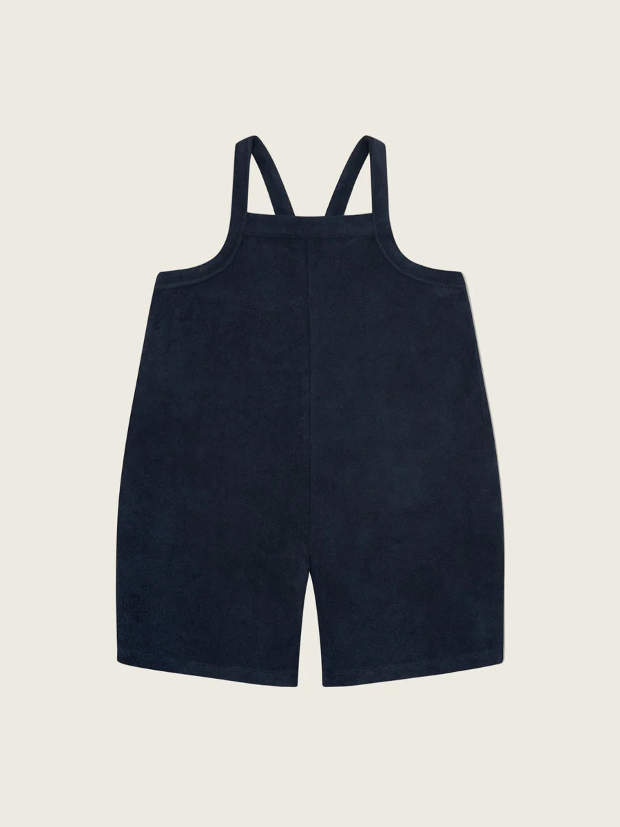 Organic Cotton Navy Cropped Dungarees