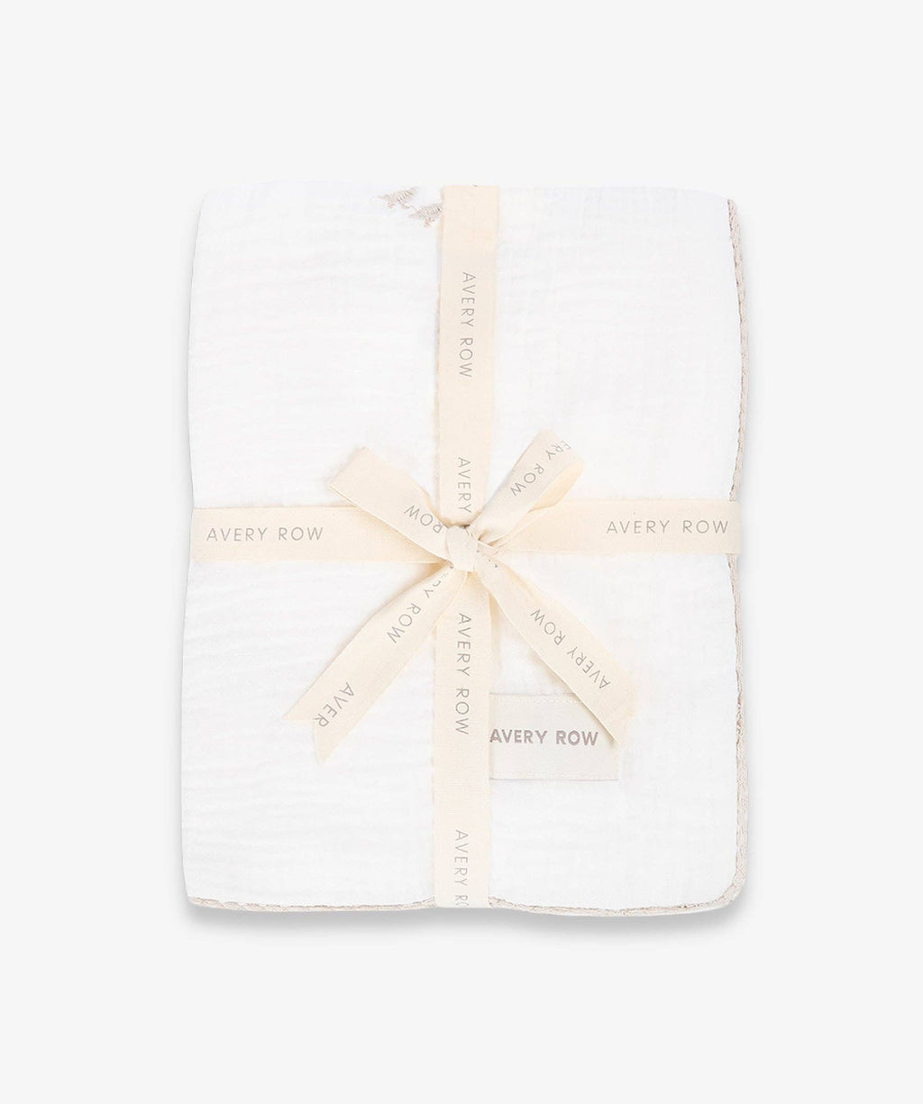 Embroidered Muslin Blanket - Little Farm