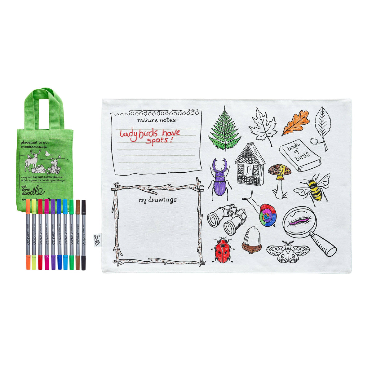 Woodland Placemat to Go - Colour-In Craft Kit
