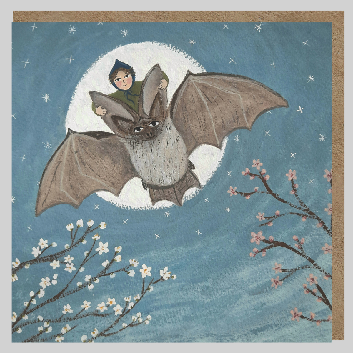 Bat Night Flight Greeting Card