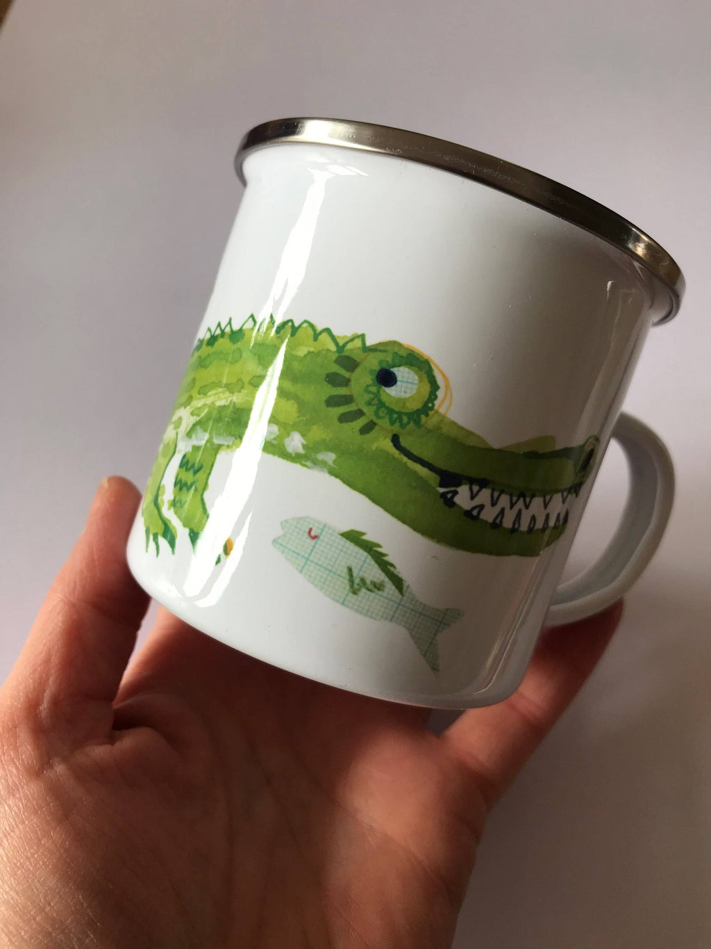 Crocodile Enamel Mug