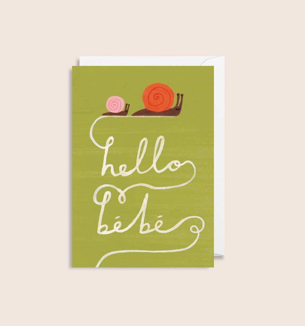Mini New Baby Card | Hello Bebe Snail