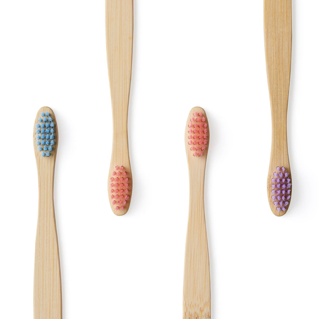 Children's 3yrs+ Bamboo Toothbrush (4 Pack) - Candy