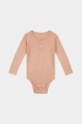 Happyology - Organic Long-Sleeve Bodysuit - Peach