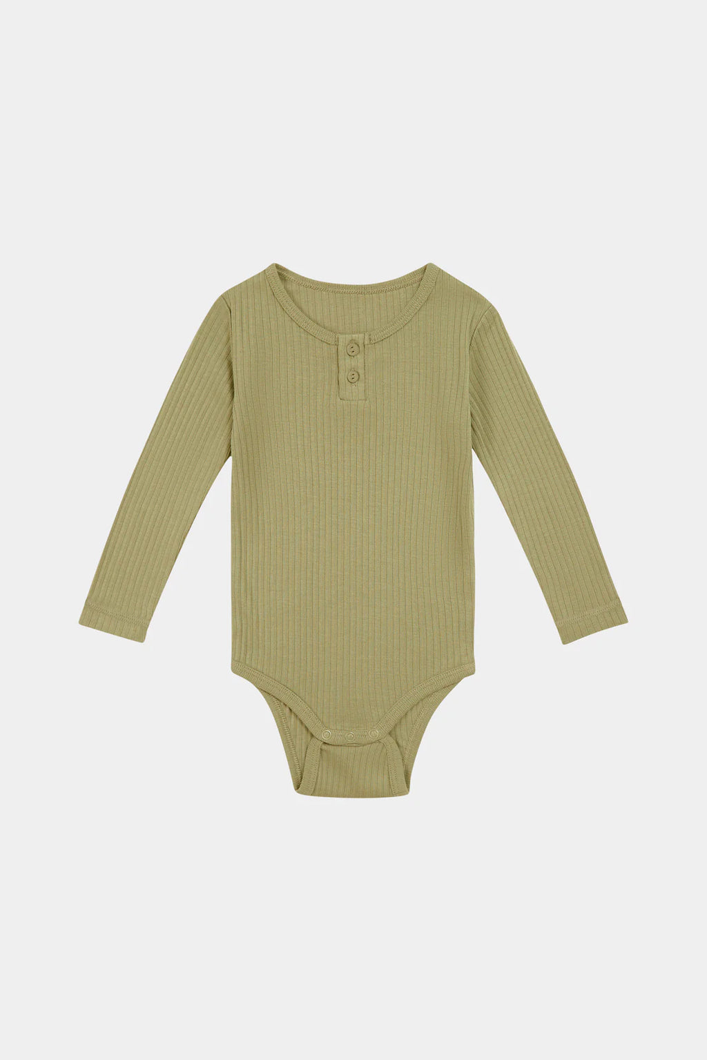 Happyology - Organic Essential Long-Sleeve Bodysuit - Moss