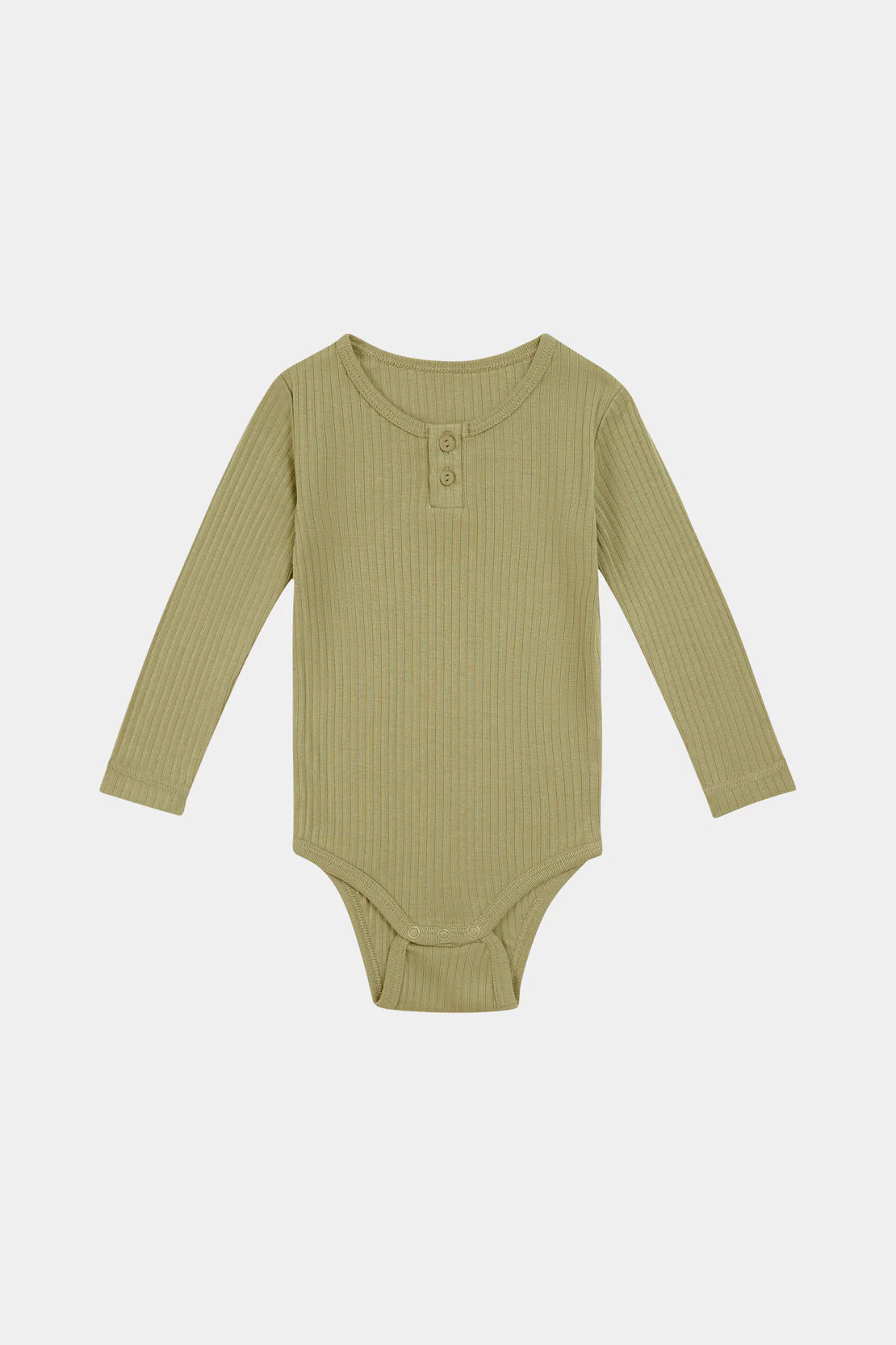 Happyology - Organic Essential Long-Sleeve Bodysuit - Moss