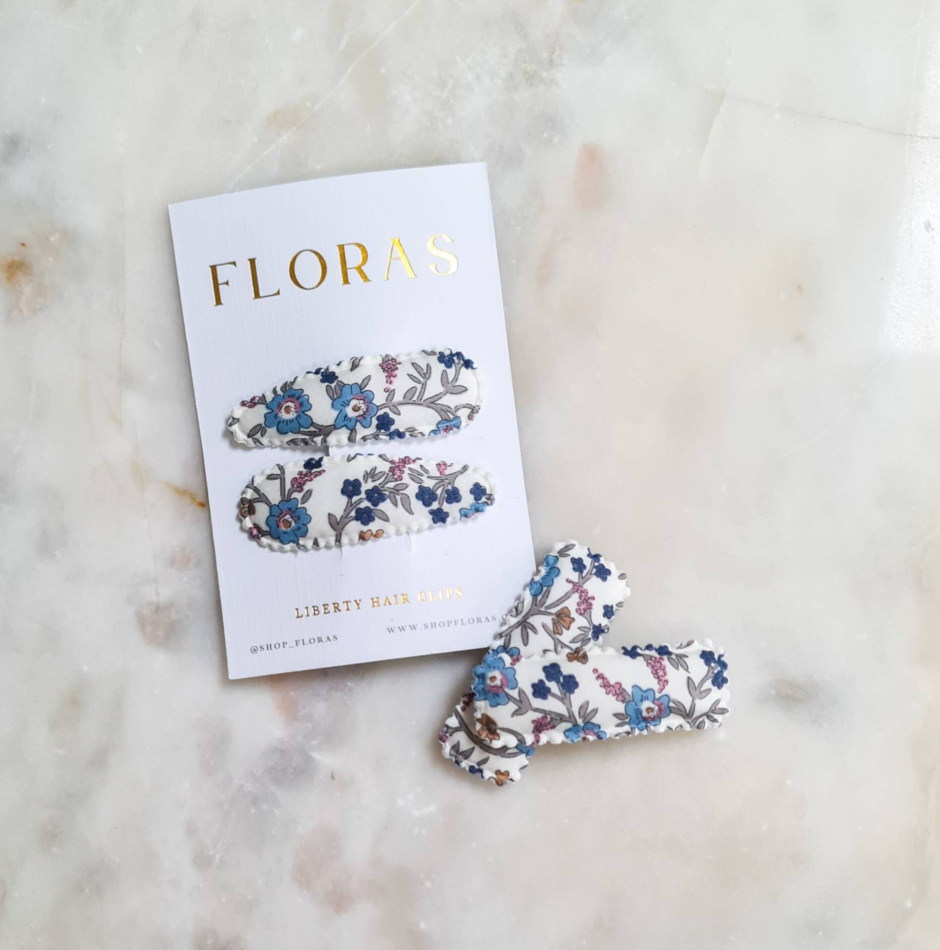 Almond Scallop Clips - Liberty Hannah Fay C