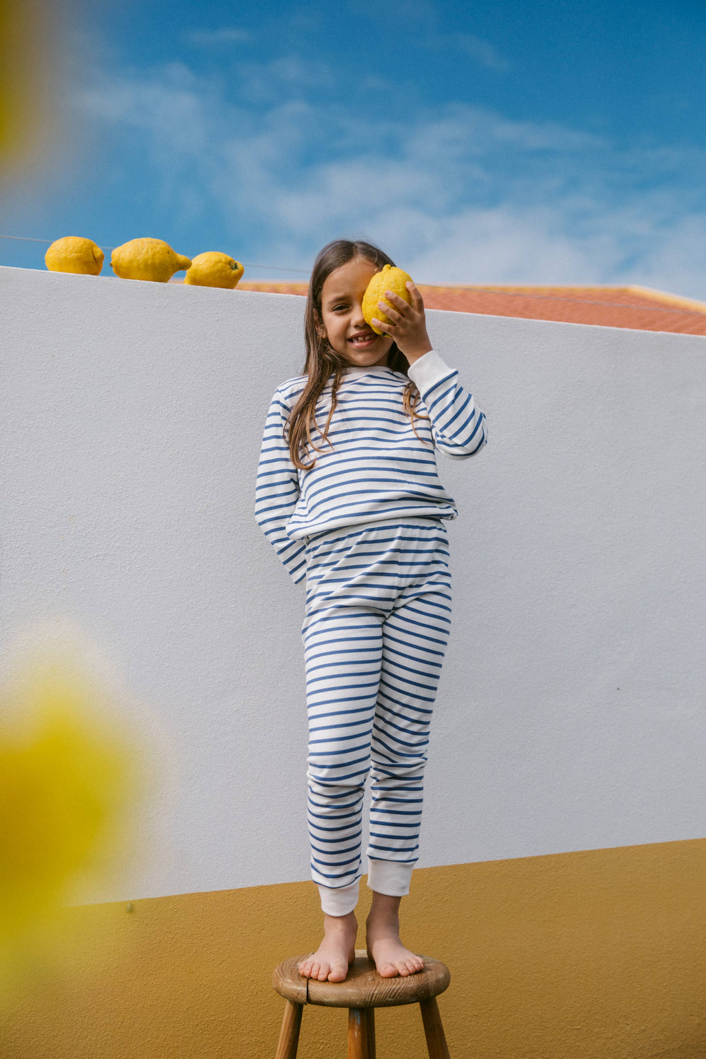 Sleepy Doe - Organic Cotton Navy Breton Pyjamas