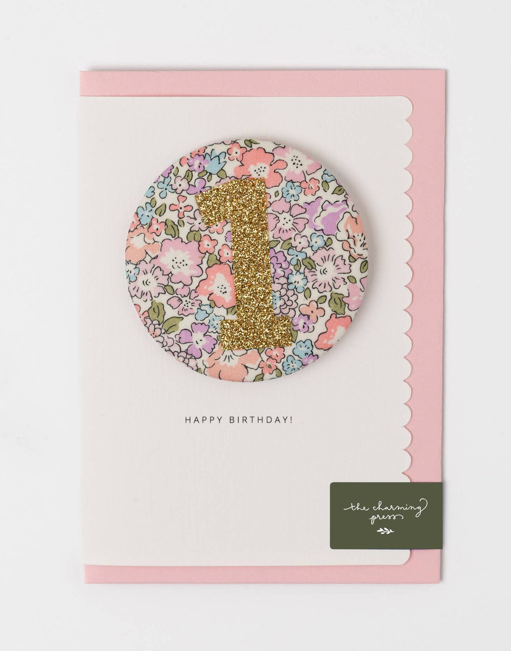 Birthday Card with 'Michelle' Liberty Badge Age 1