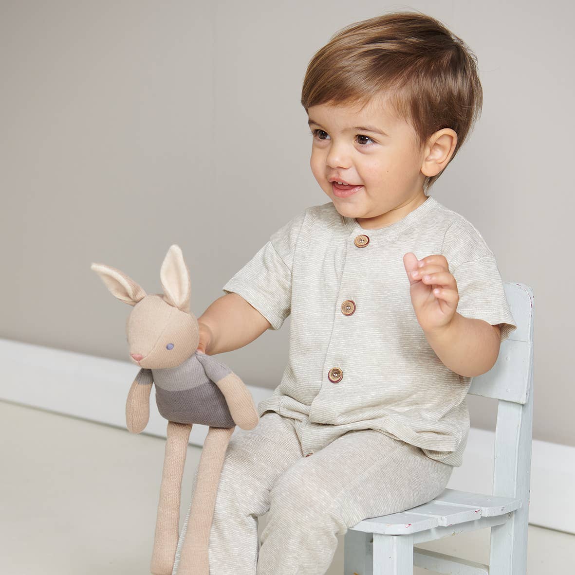 Baby Threads - Organic Cotton Taupe Bunny