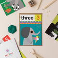 Elephant Three 3rd Birthday Card