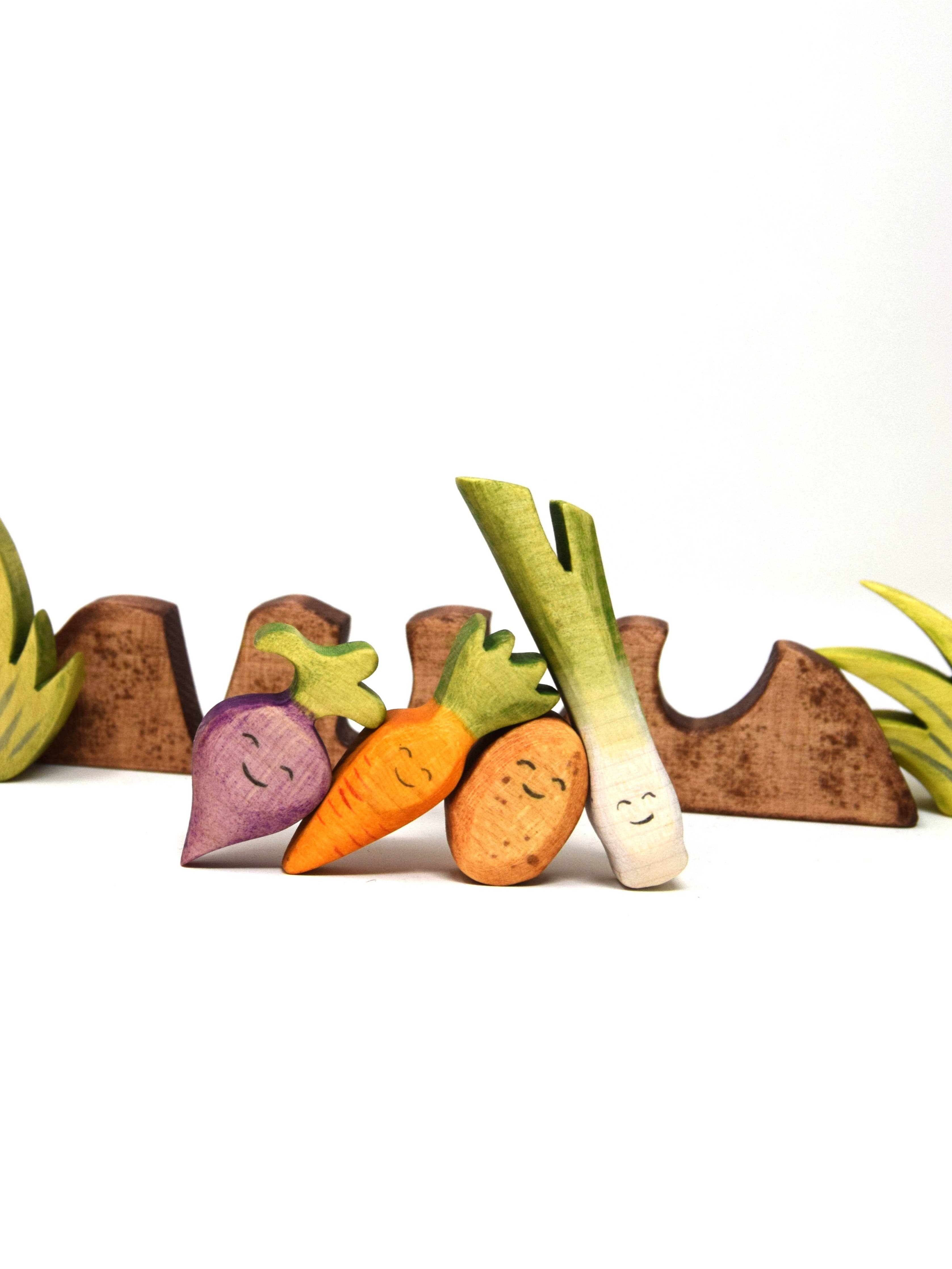 Handpainted Veg Patch Wooden Toy