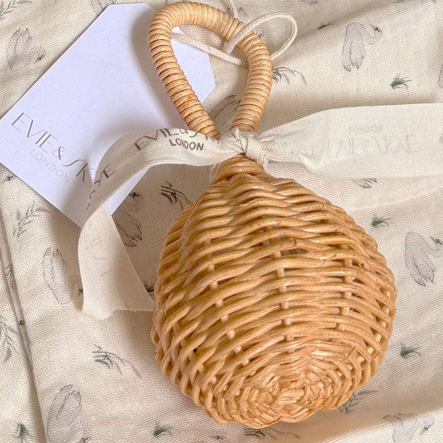 Handwoven Rattan Baby Rattle