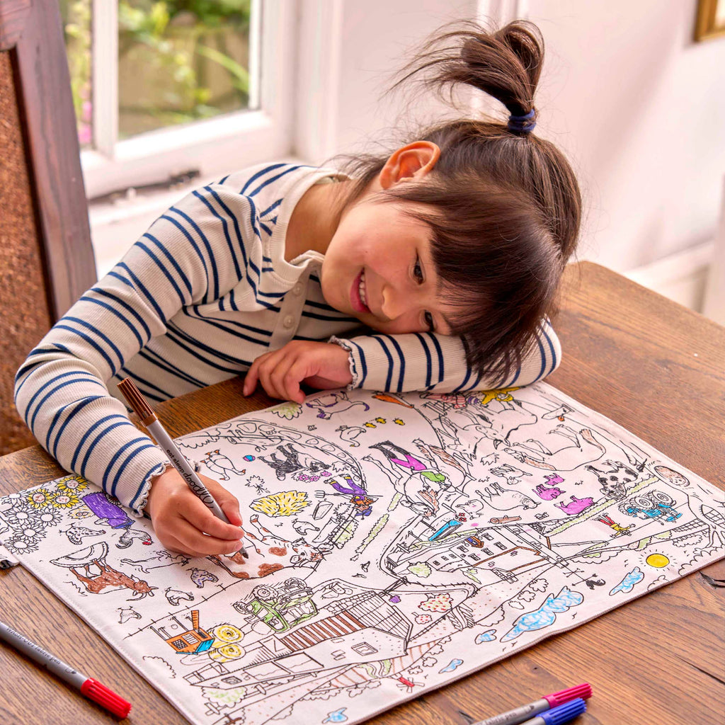 Farmyard Placemat to go – Colour-in Craft Kit