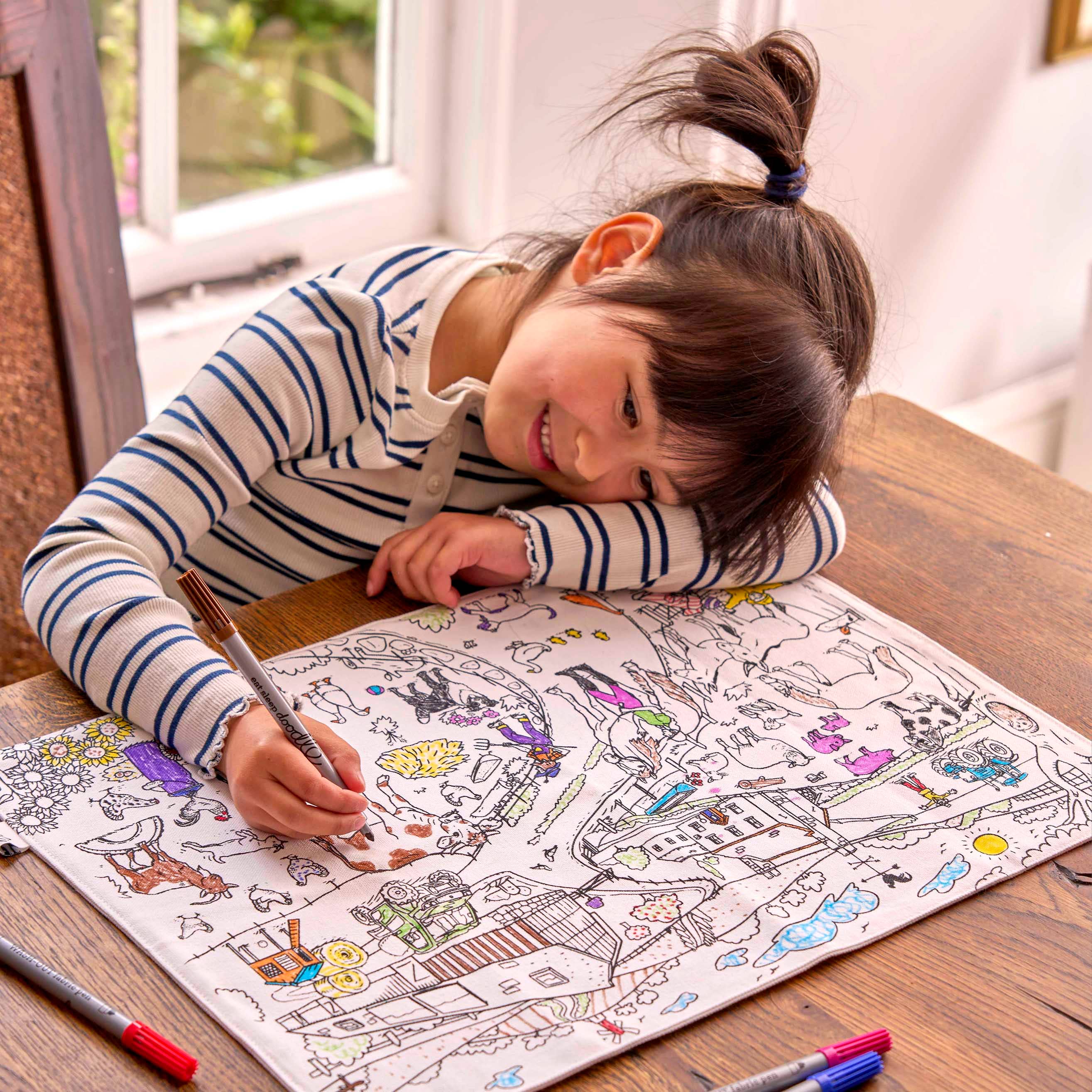 Farmyard Placemat to go – Colour-in Craft Kit