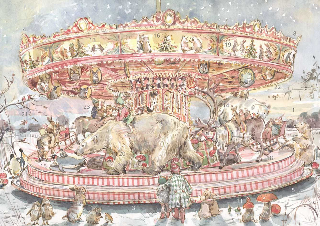 A4 Advent Calendar - Winter Carousel