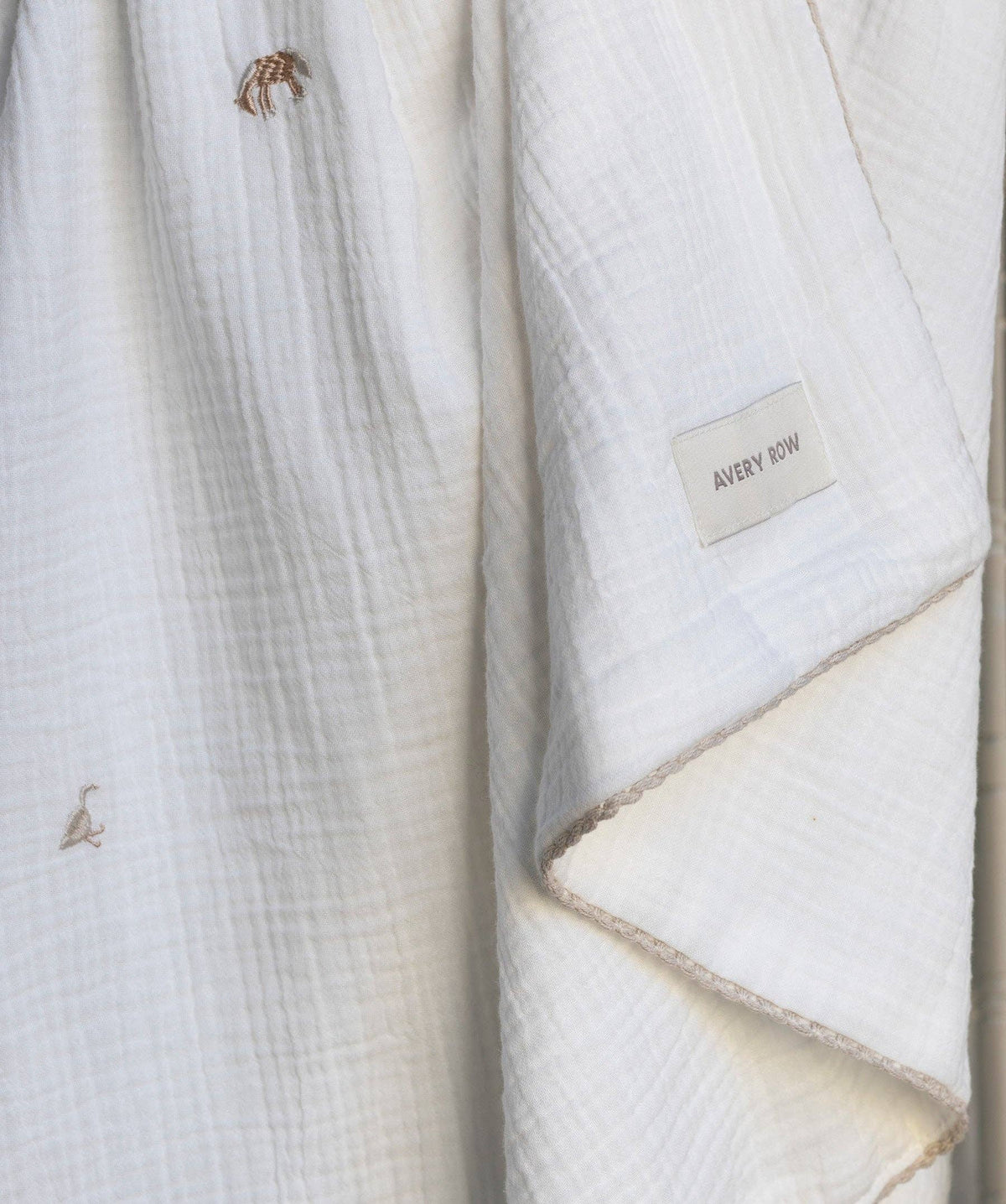 Embroidered Muslin Blanket - Little Farm