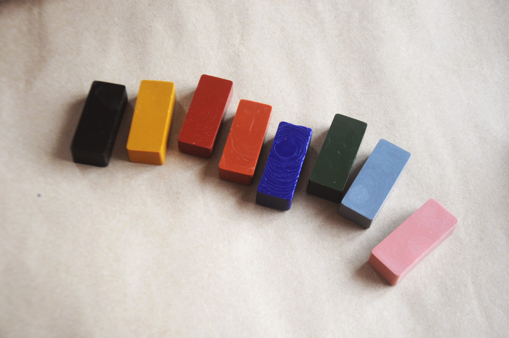 All Natural & Hand Poured Beeswax Block Rubbing Crayons