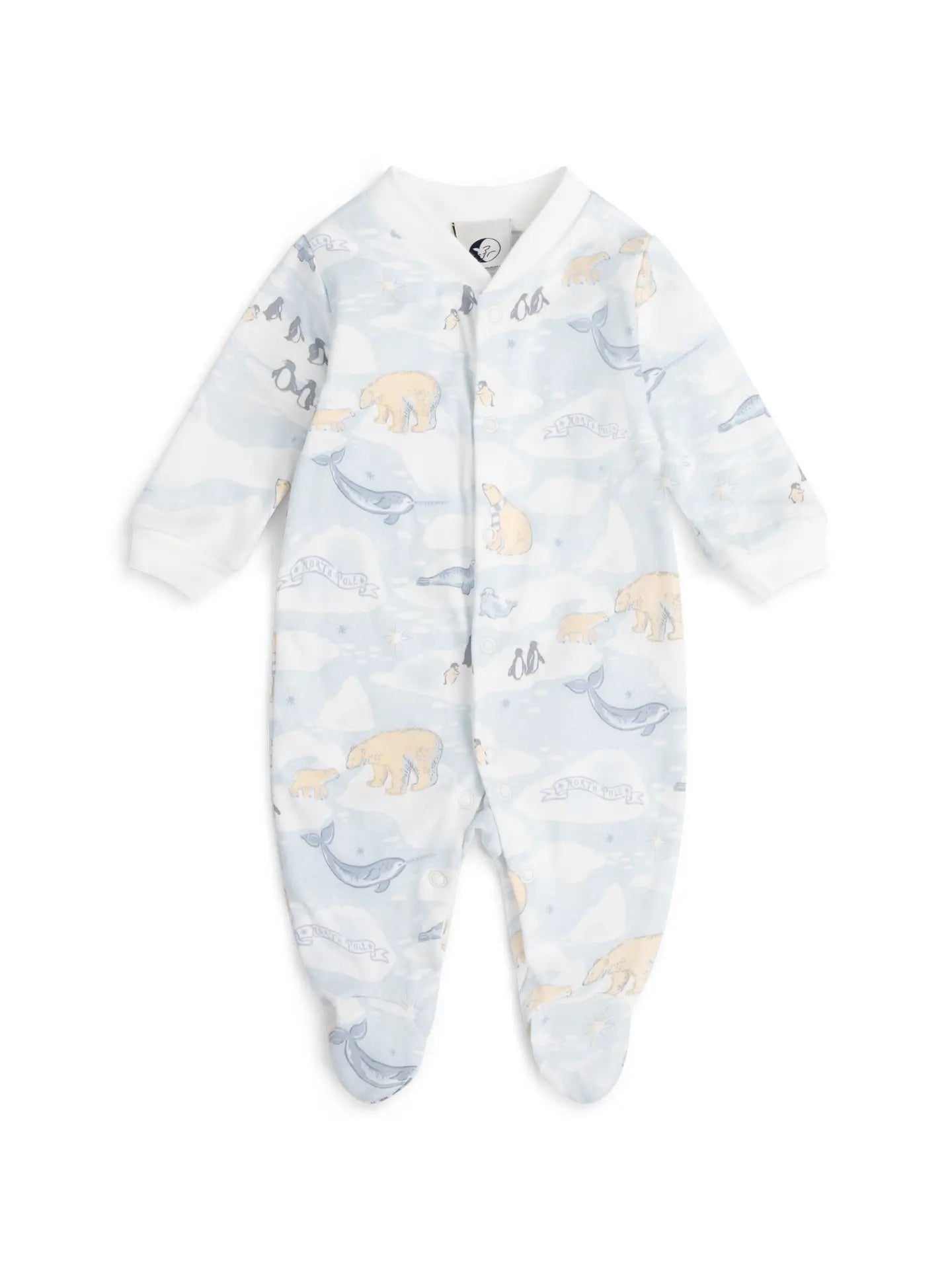 Sleepy Doe - Organic Cotton Arctic Print Sleepsuit
