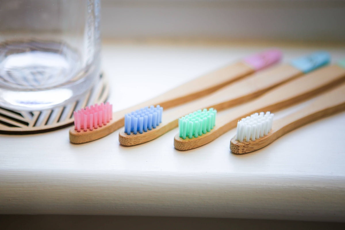 Children's 3yrs+ Bamboo Toothbrush (4 Pack) - Candy