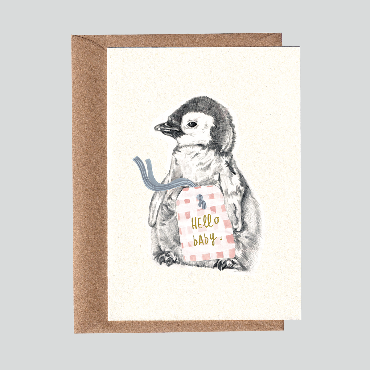 Hello Baby Penguin Card