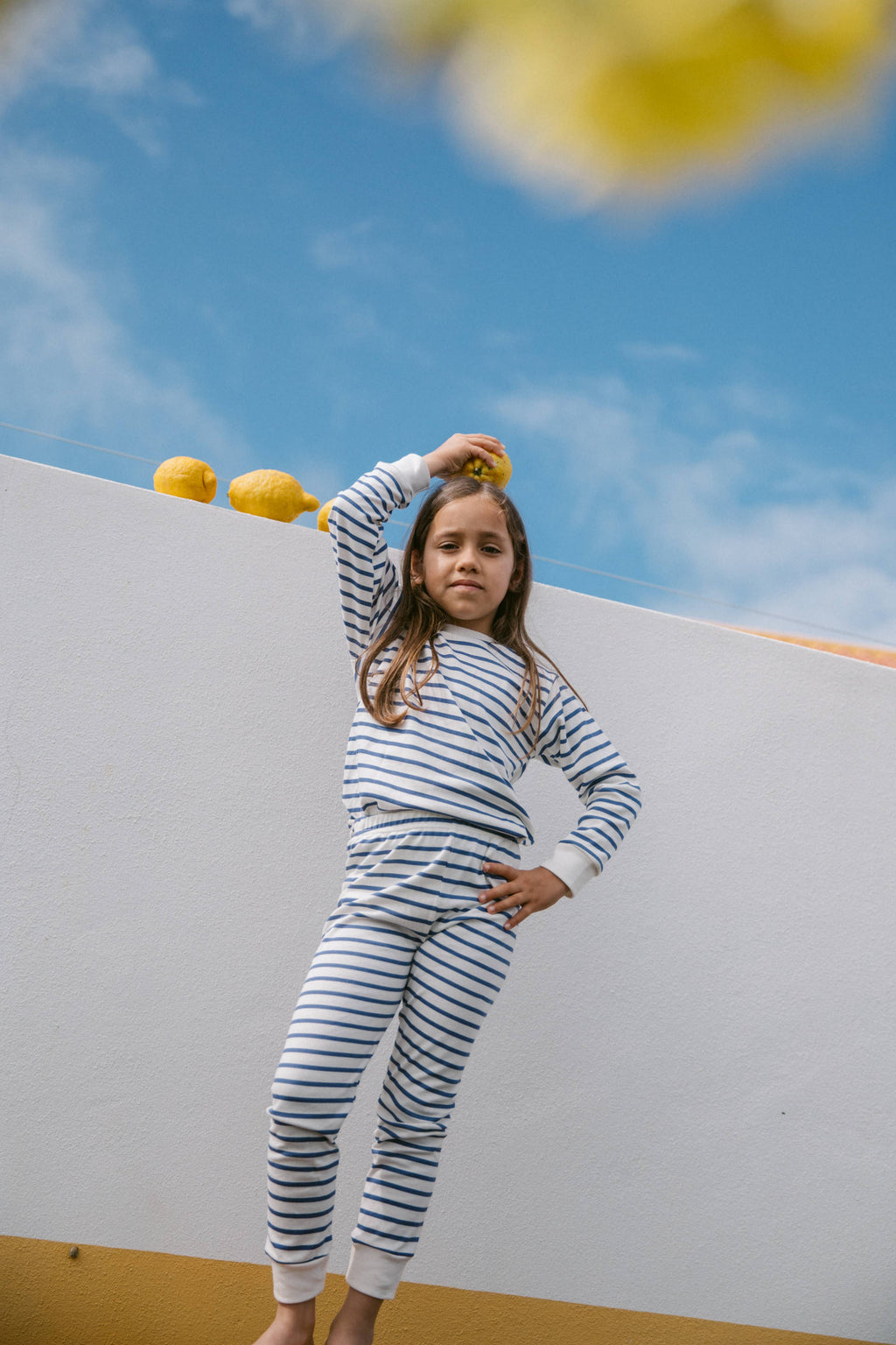 Sleepy Doe - Organic Cotton Navy Breton Pyjamas