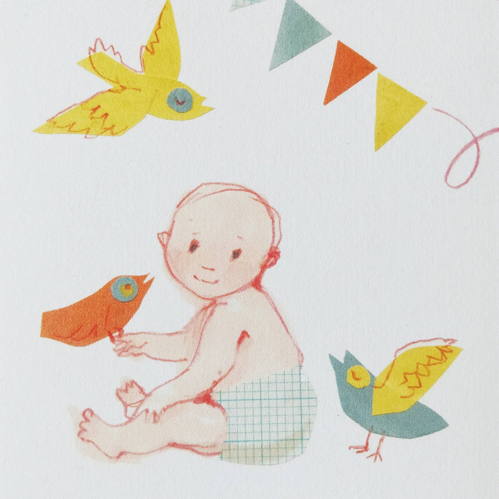 'Baby Bird' Greetings Card