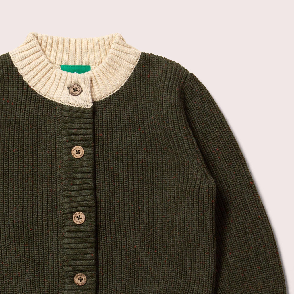 Little Green Radicals - From One To Another Fern Green Snuggly Knitted Cardigan