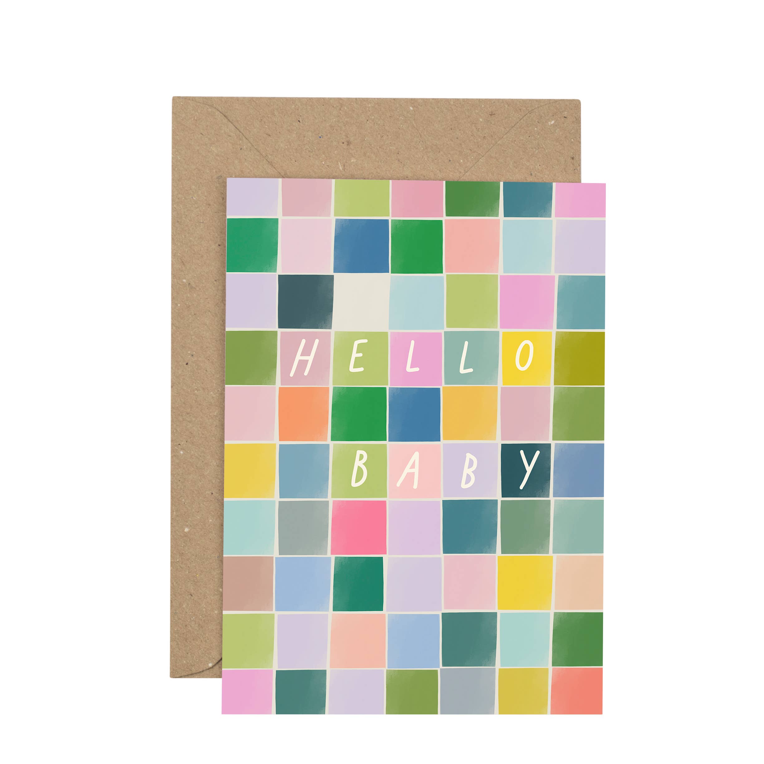 Hello Baby Squares - New Baby Card