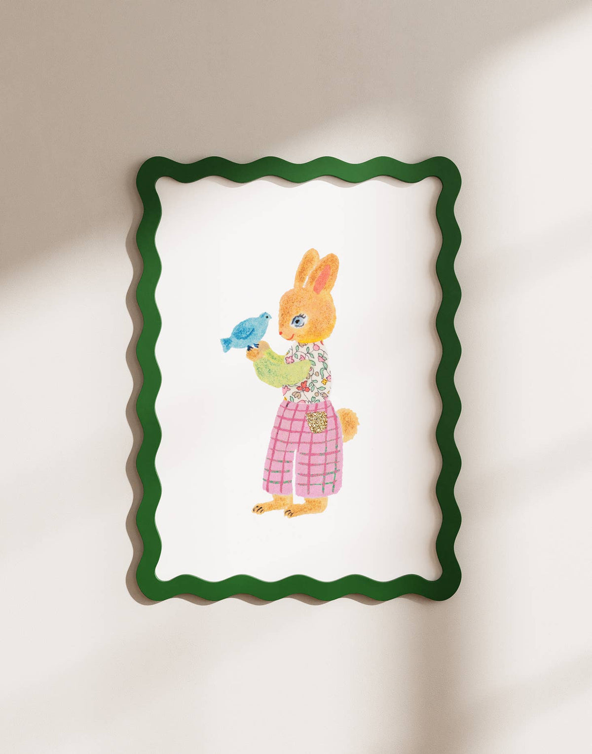 Liberty Bunny and Bird A4 Art Print