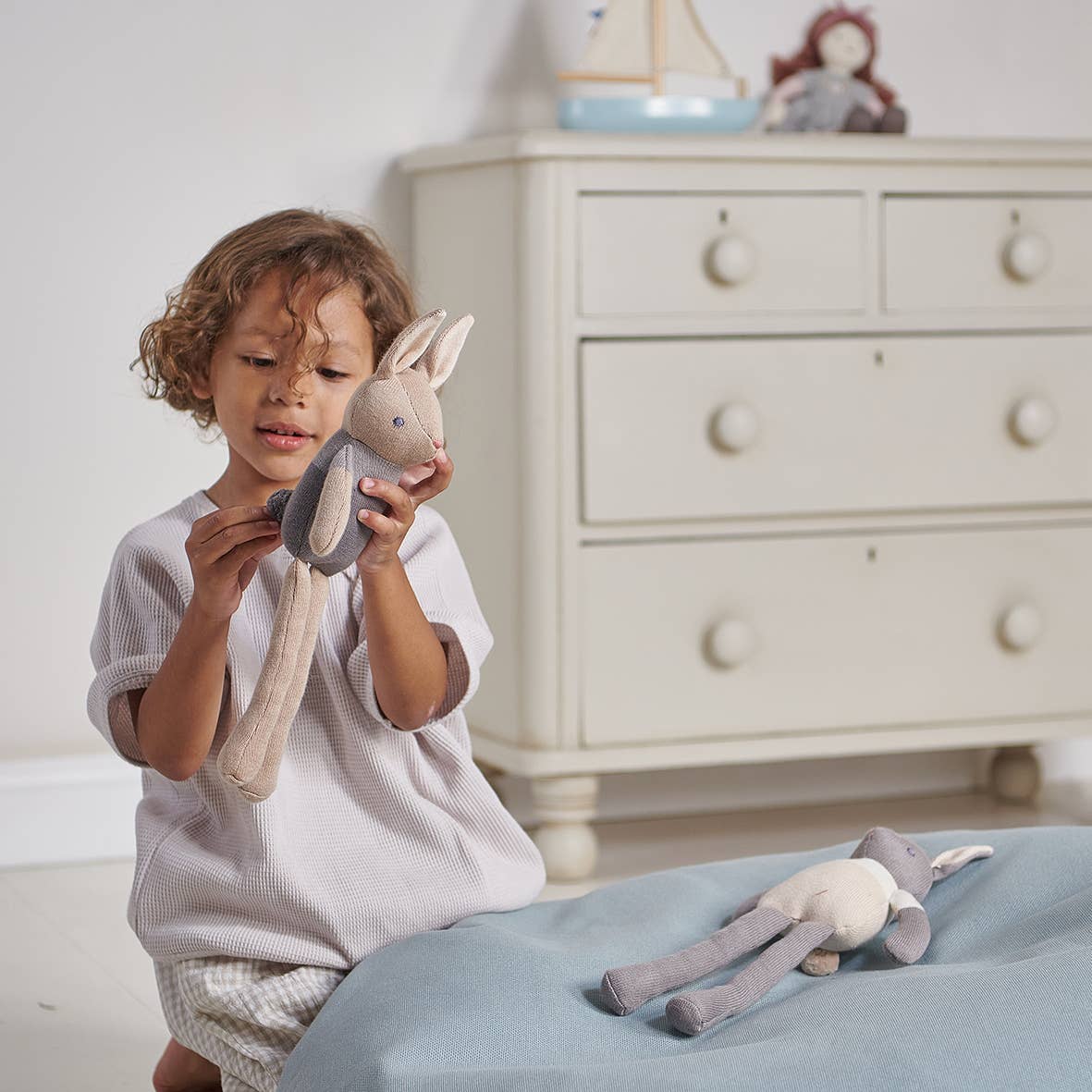 Baby Threads - Organic Cotton Taupe Bunny