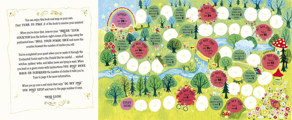 Roll the Dice Enchanted Forest, Board Game Book, by Lauren De Graaf