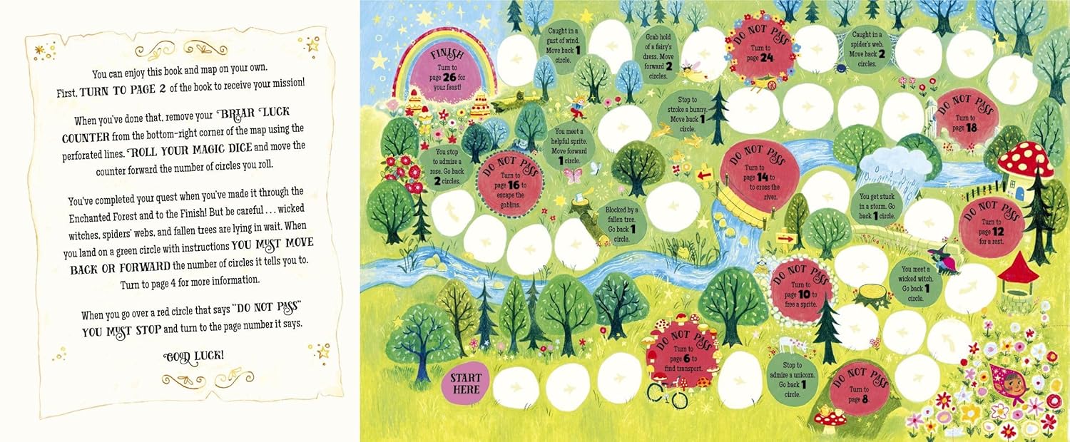 Roll the Dice Enchanted Forest, Board Game Book, by Lauren De Graaf