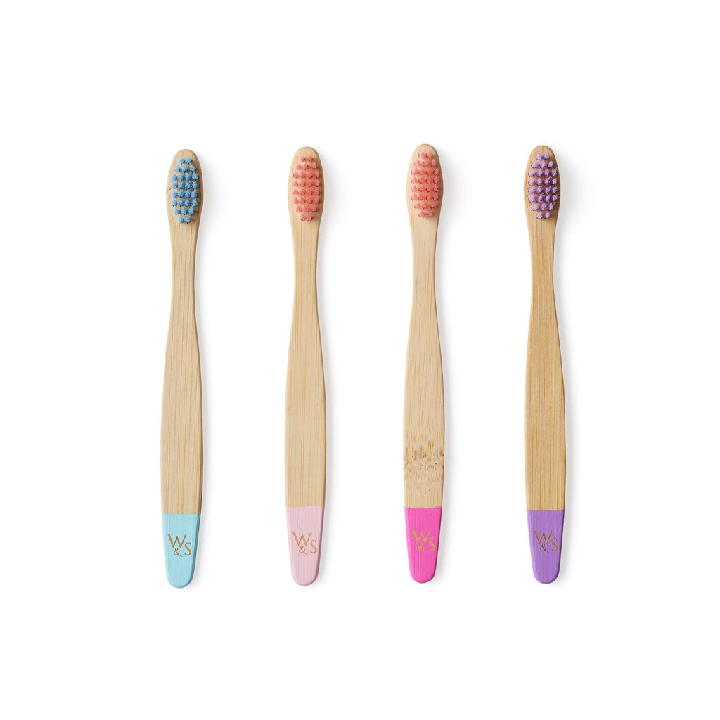 Children's 3yrs+ Bamboo Toothbrush (4 Pack) - Candy
