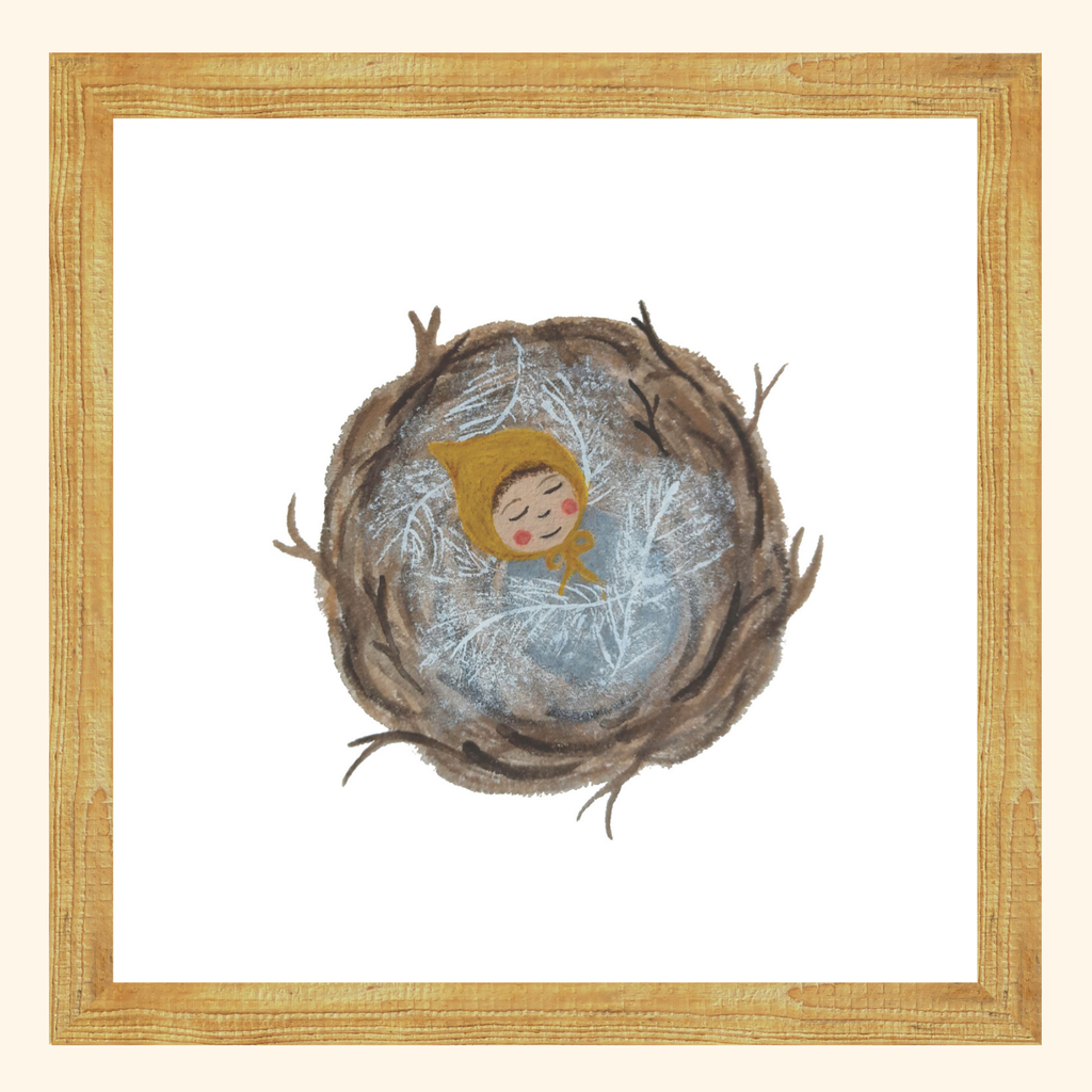  Baby Nest Fine Art Print | Nursery Art | Giclee Print
