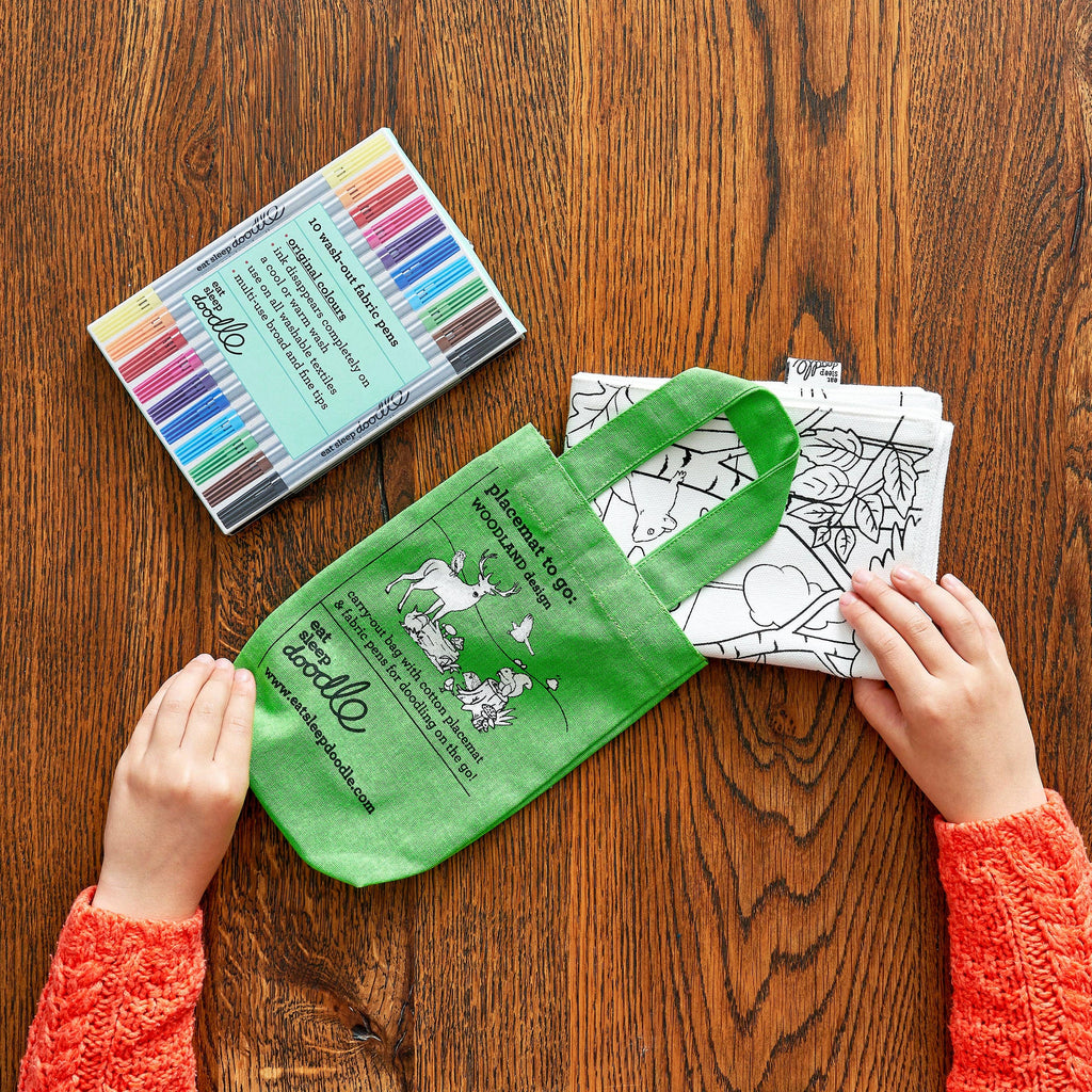 Woodland Placemat to Go - Colour-In Craft Kit