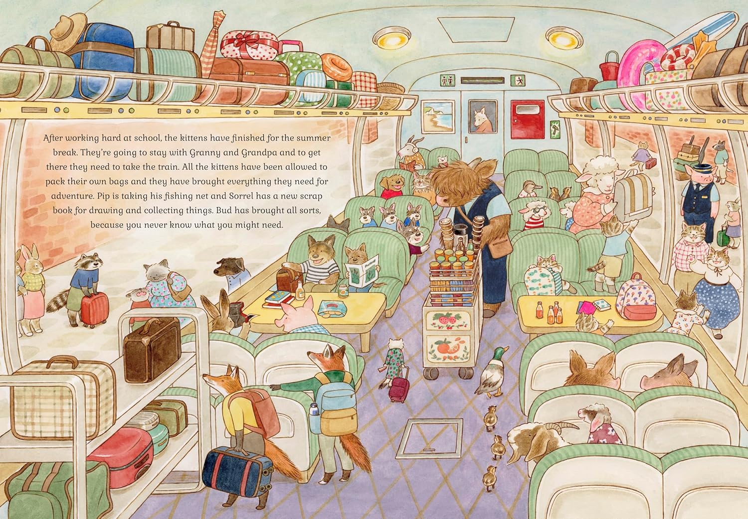 Cat Family Four Seasons by Lucy Brownridge