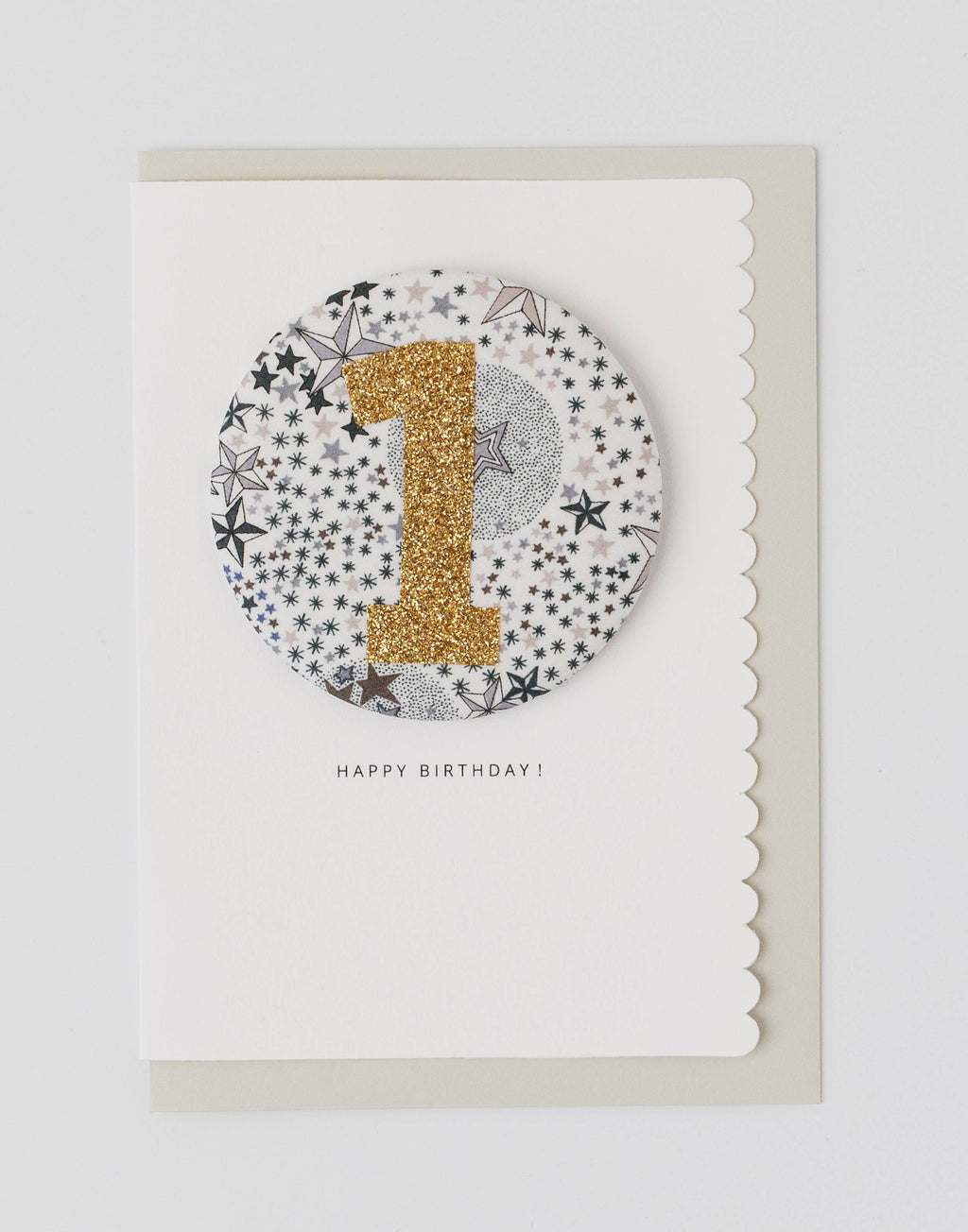 Birthday Card with 'Adelajda's Wish' Liberty Badge Age 1