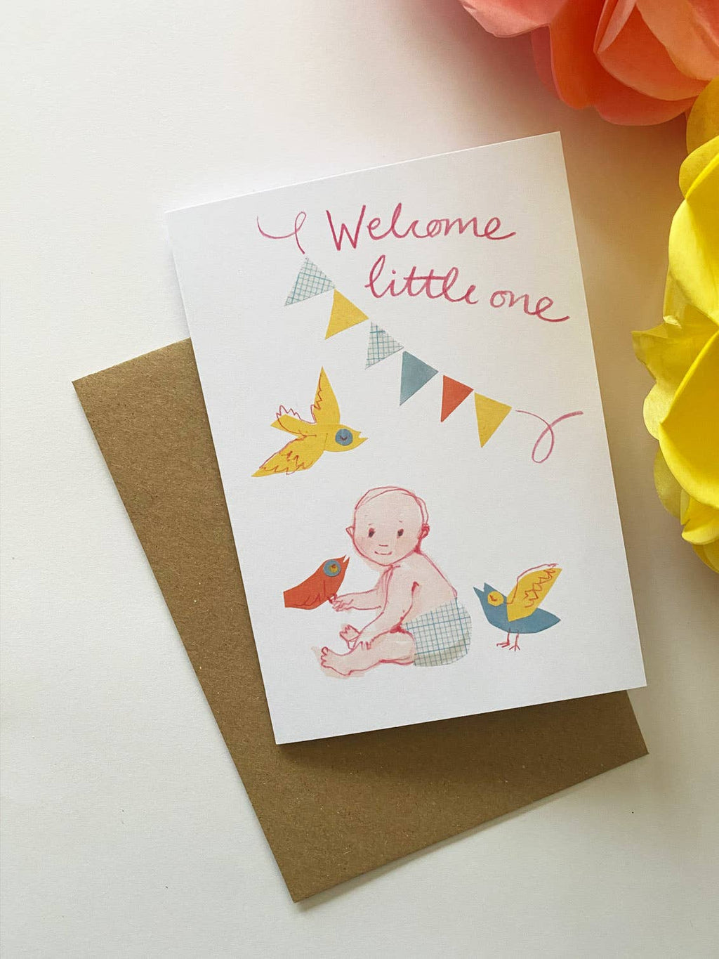 'Baby Bird' Greetings Card