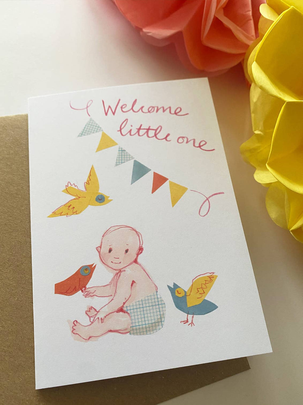 'Baby Bird' Greetings Card
