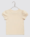 Little Cotton Clothes - Pointelle T-Shirt in Buttermilk